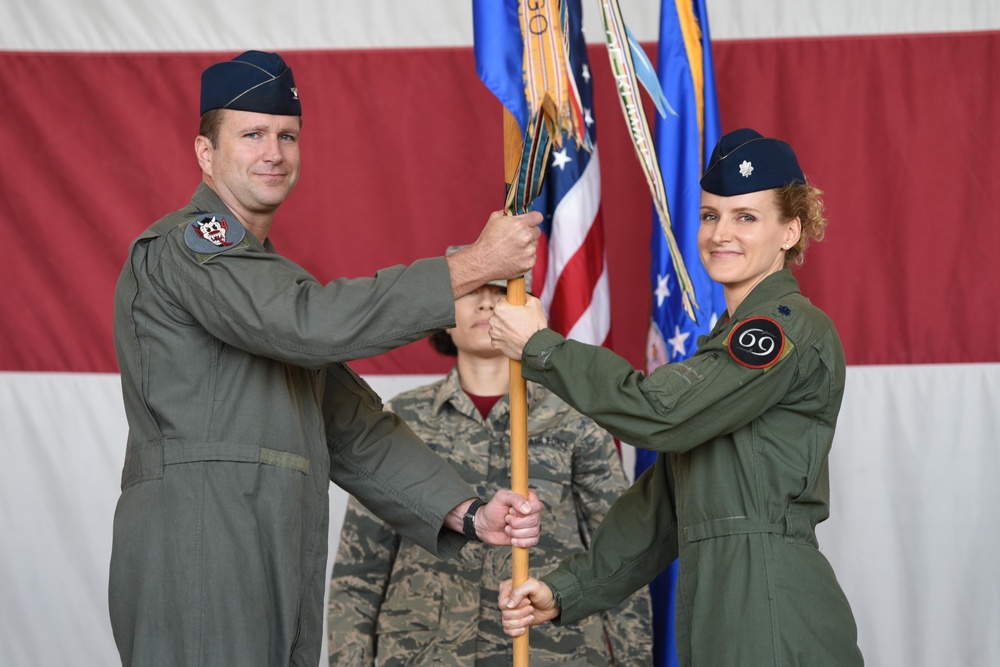 69th Fighter Squadron welcomes its first female commander
