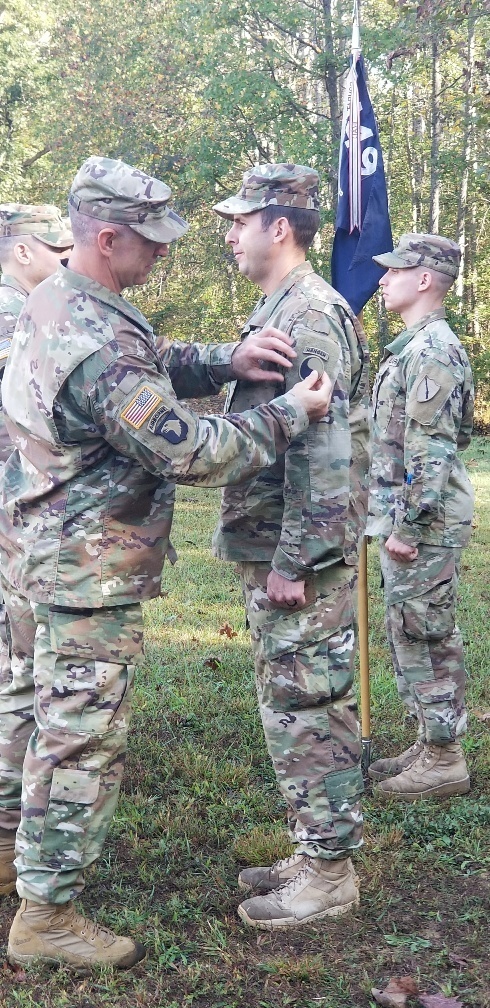 1-149th conducts Patching Ceremony with Virginia Army National Guard unit