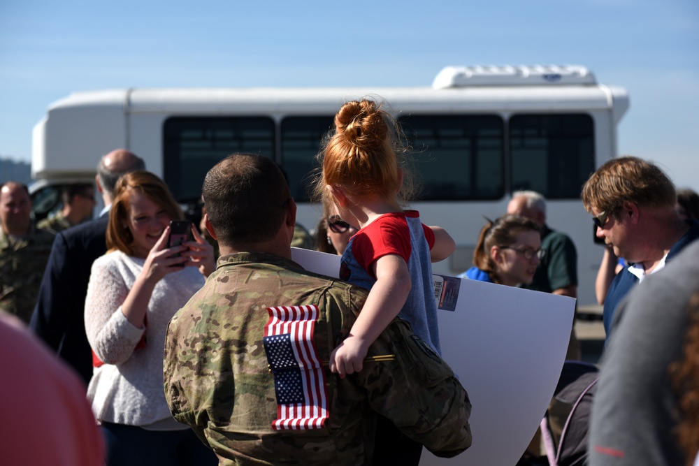 Airmen from the 193rd Special Operations Wing return home from deployment