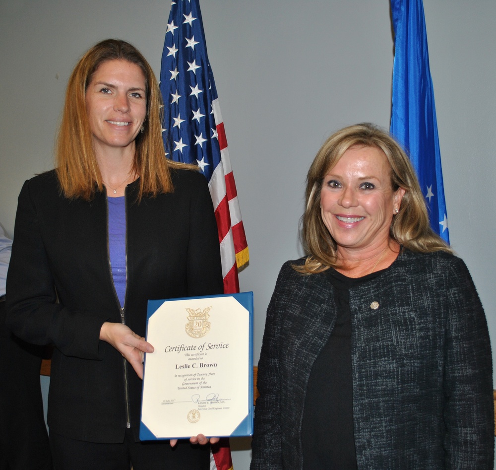 20-year service pin ceremony