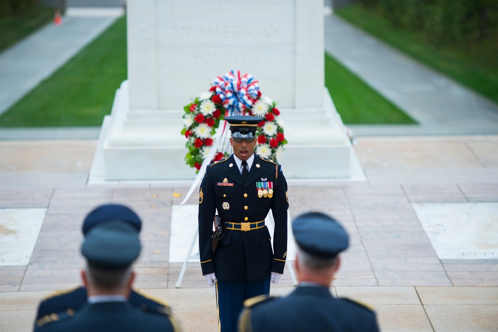 Supreme Commander of Swedish Armed Forces Gen. Micael Bydén Conducts a Public Wreath-Laying at the Tomb of the Unknown Soldier