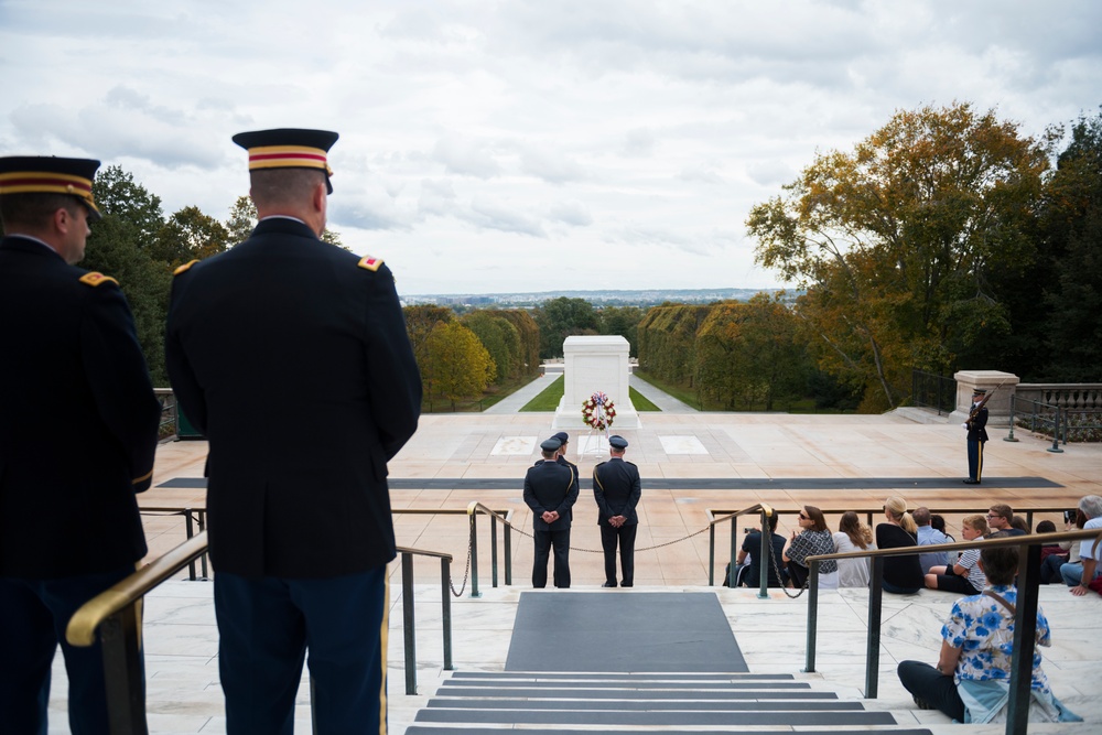 Supreme Commander of Swedish Armed Forces Gen. Micael Bydén Conducts a Public Wreath-Laying at the Tomb of the Unknown Soldier