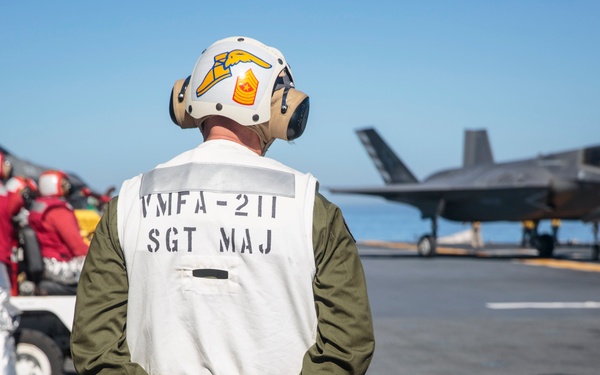 Squadron Sergeant Major Launches F-35B Lightning II