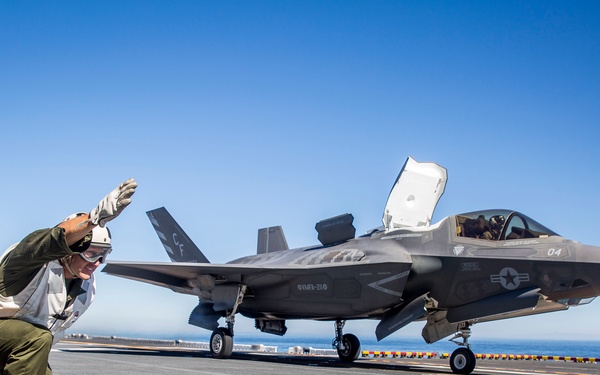 Squadron Sergeant Major Launches F-35B Lightning II