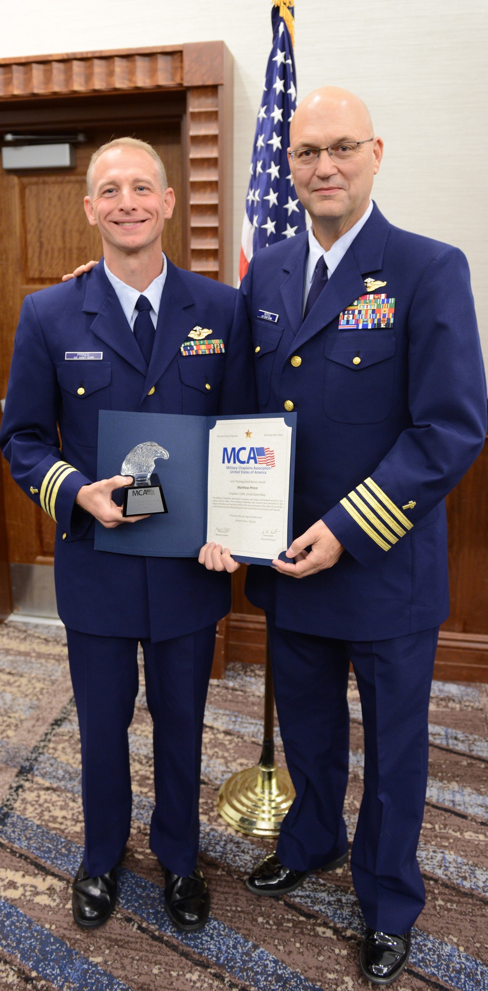 Chaplain presented award for distinguished service in Newport News, VA
