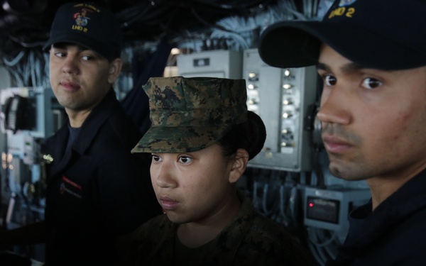 Marine NCO Pilots USS Essex