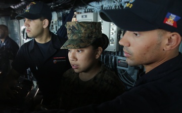 Marine NCO Pilots USS Essex