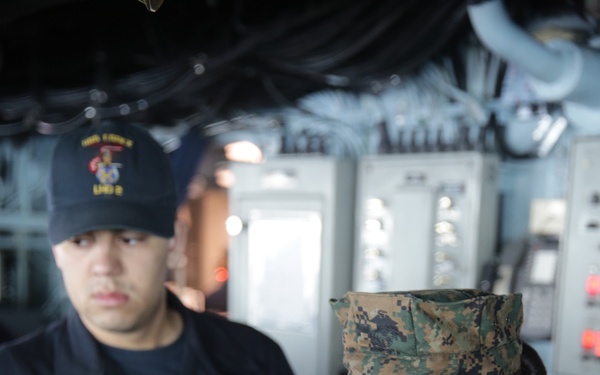 Marine NCO Pilots USS Essex