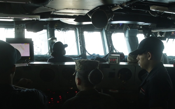 Marine NCO Pilots USS Essex