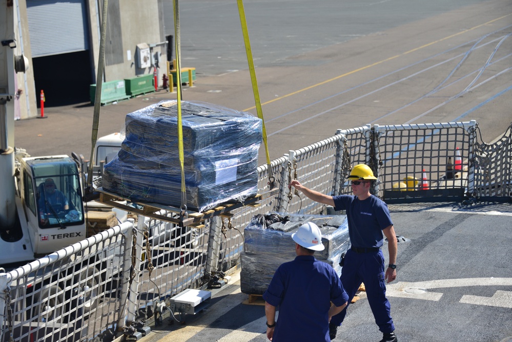 U.S. Coast Guard offloads more than 6,500 pounds of cocaine seized in Eastern Pacific