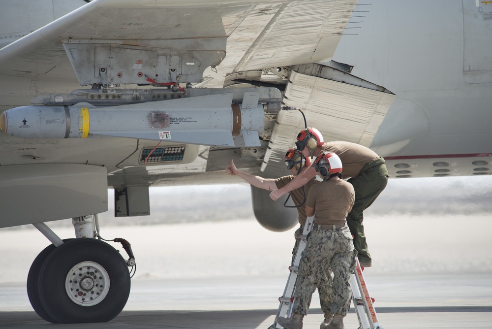 VP-40 Loads Maverick Missile during deployment to 5th Fleet AOR