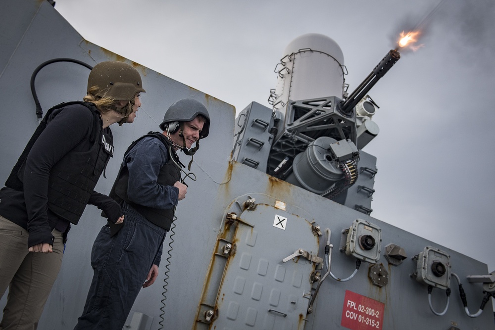 USS Chafee Fires CIWS