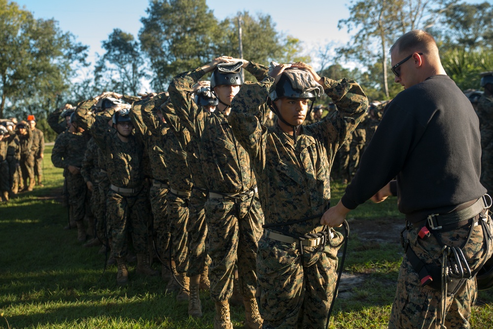 Marine recruits overcome fears, build confidence on Parris Island rappel tower