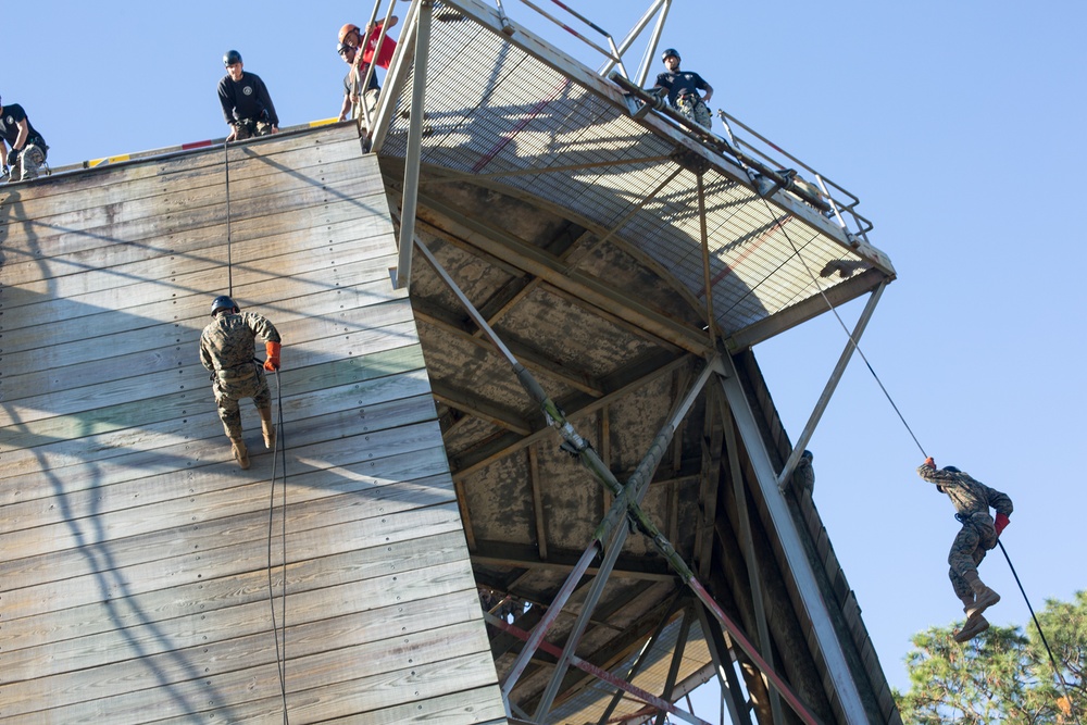 Marine recruits overcome fears, build confidence on Parris Island rappel tower