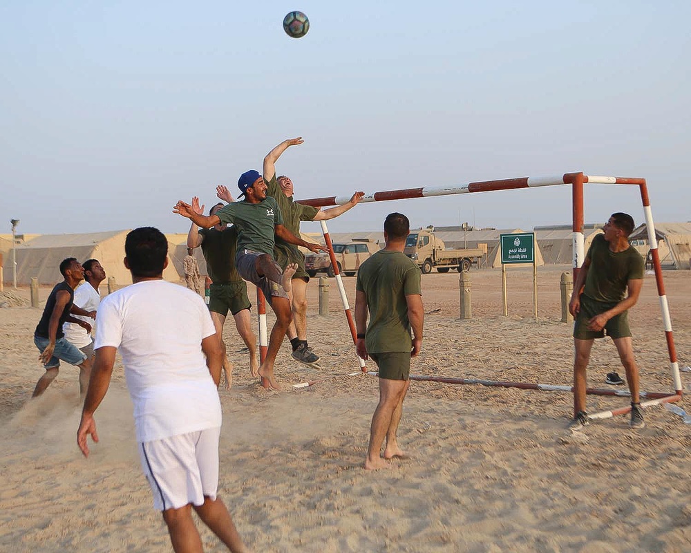 15th MEU Marines, UAE service members speak international language of football