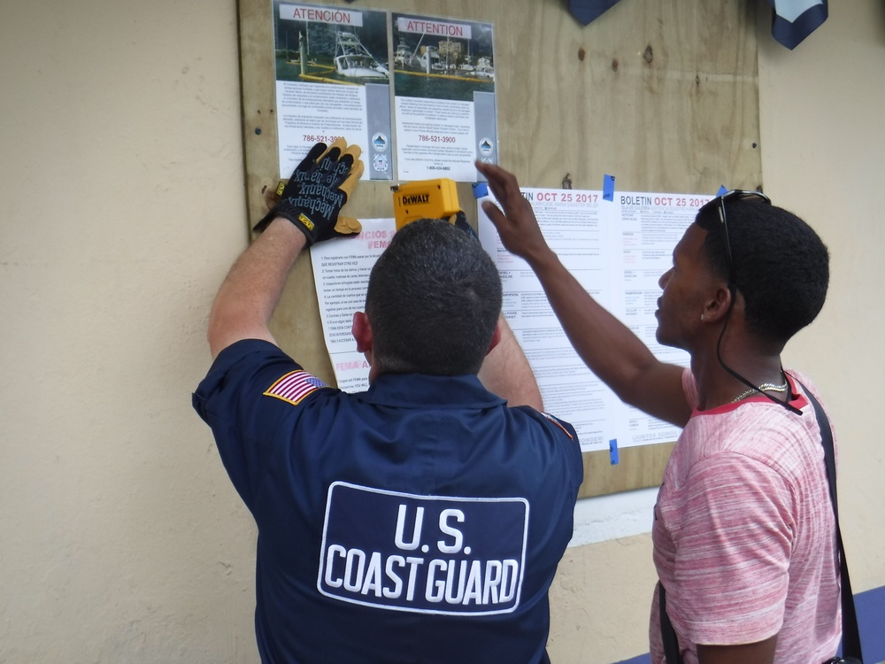 Maria ESF-10 PR Unified Command responders evaluate damaged vessels in Puerto Rico
