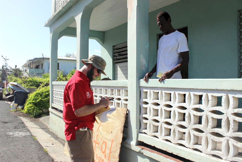 Local U.S. Army Corps of Engineers, Baltimore District personnel deploying hurricane recovery efforts in U.S. Virgin Islands
