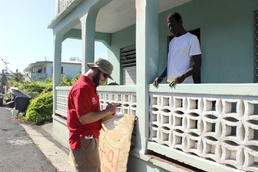 Local U.S. Army Corps of Engineers, Baltimore District personnel deploying hurricane recovery efforts in U.S. Virgin Islands