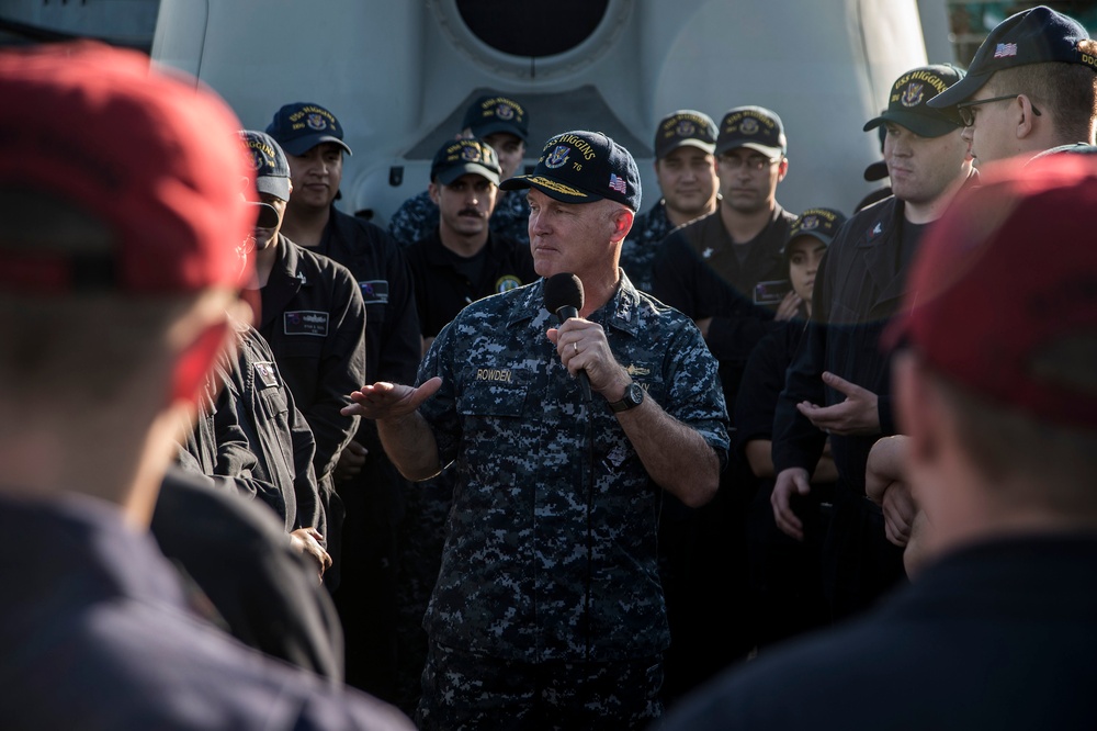 SWO Boss Talks Sound Shipboard Operating Procedures with Destroyer Crew