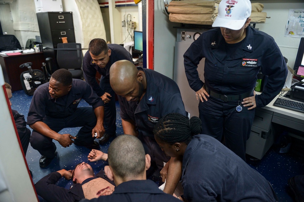 Dawn Blitz 2017 USS Essex (LHD 2) Medical Drills