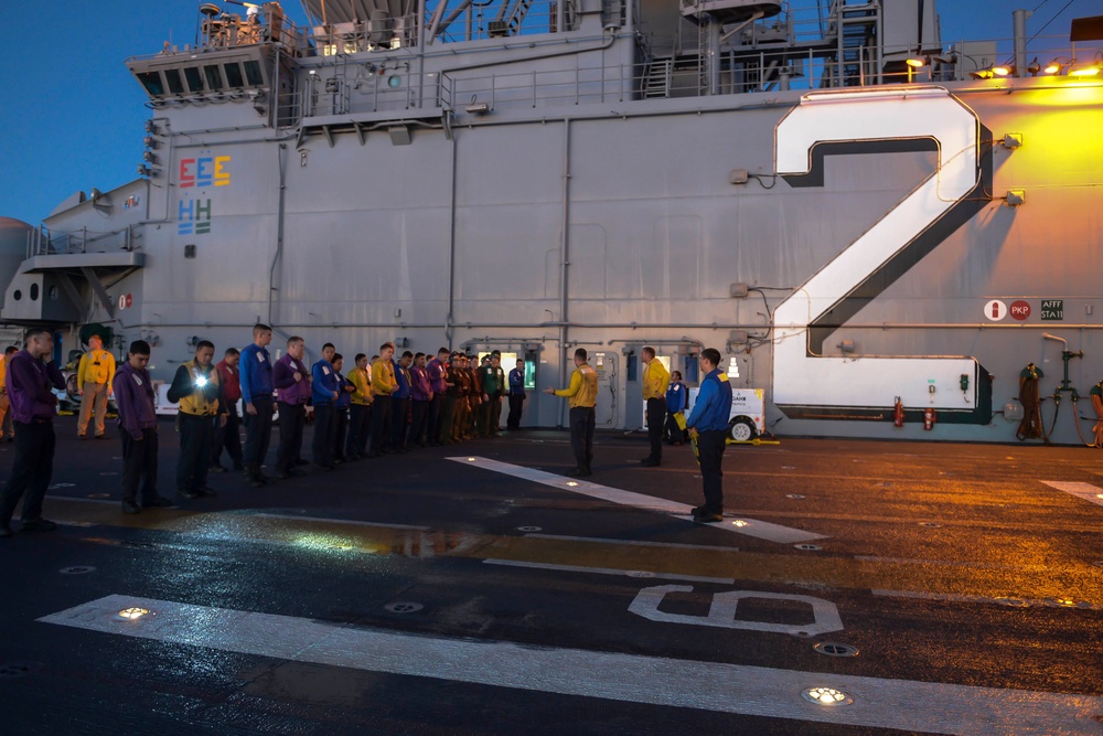 Dawn Blitz 2017 USS Essex (LHD 2) FOD Walk Down