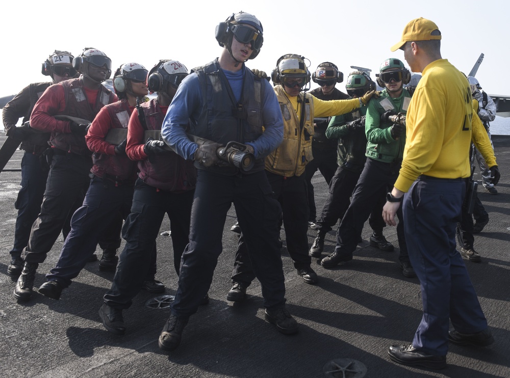 Nimitz Conducts Fire Drills