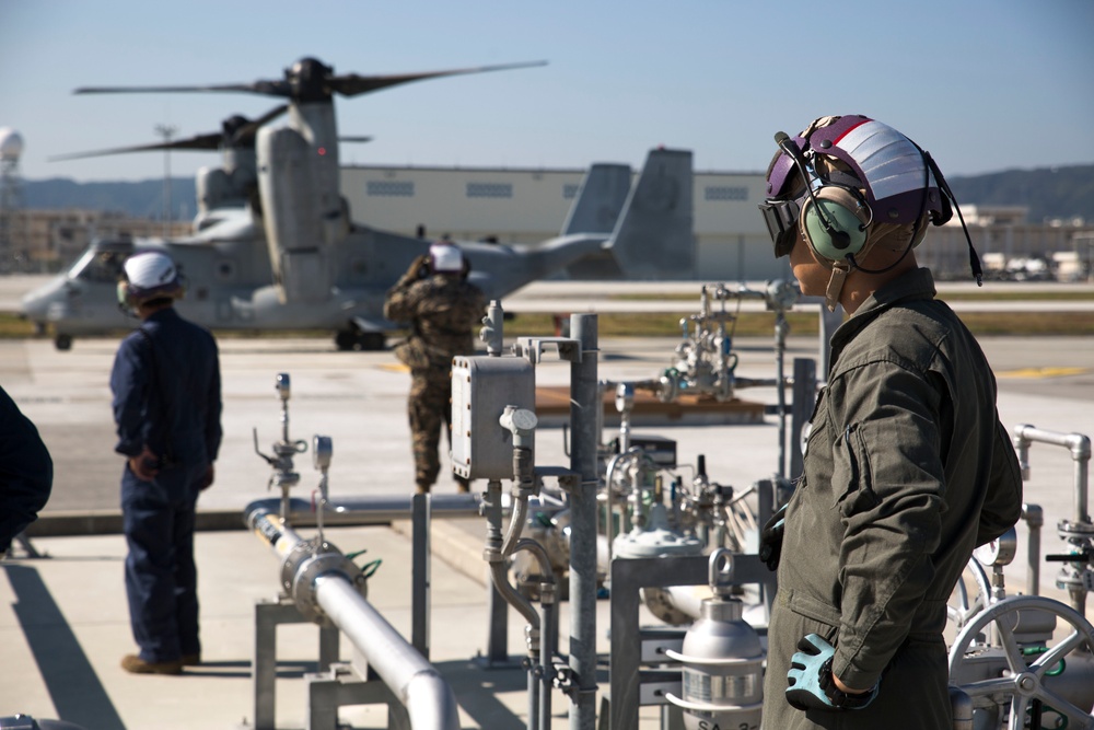 MCAS Iwakuni utilizes ADFS for first MV-22 hot refuel
