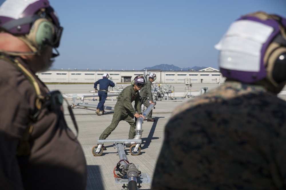 MCAS Iwakuni utilizes ADFS for first MV-22 hot refuel