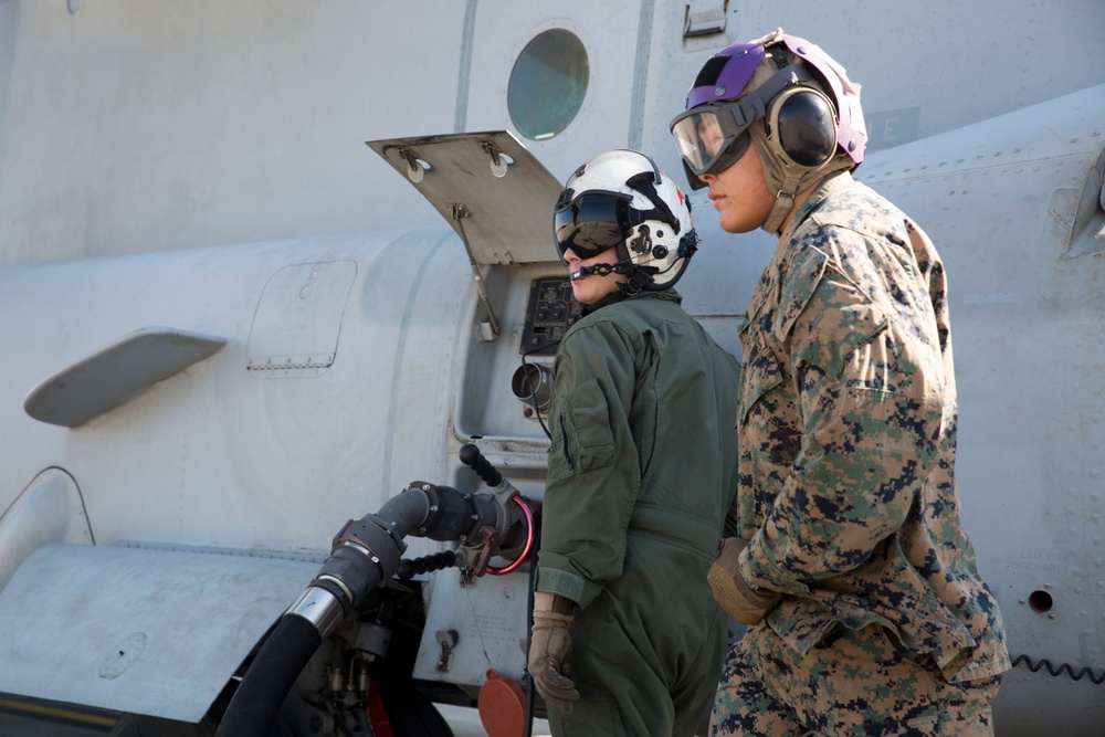 MCAS Iwakuni utilizes ADFS for first MV-22 hot refuel