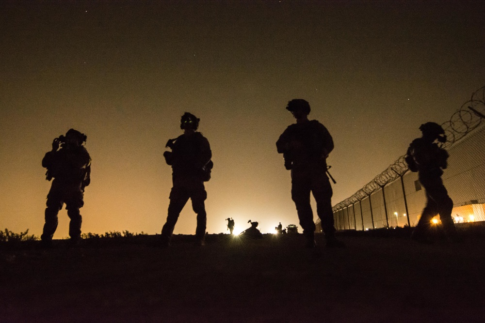 EOD technicians conduct night counter-IED training