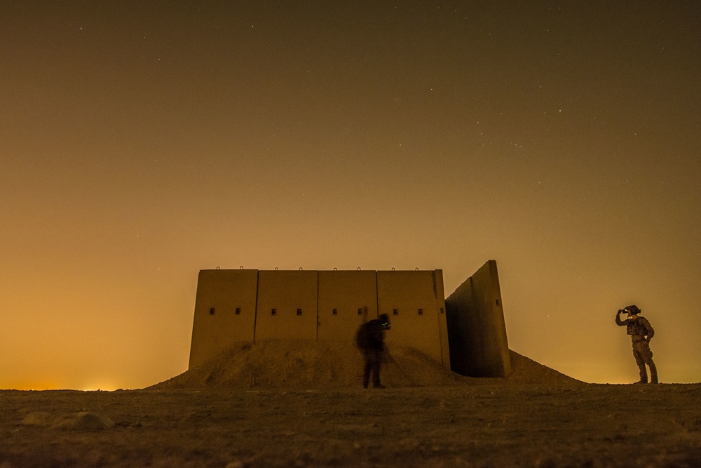 EOD technicians conduct night counter-IED training