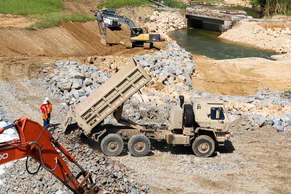 Works at Guajataca Dam