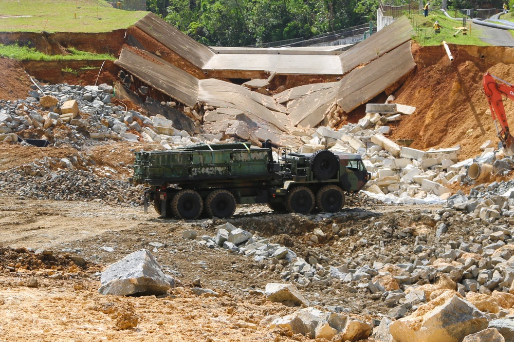 Works at Guajataca Dam