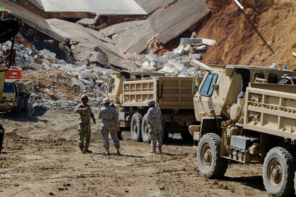 Works at Guajataca Dam