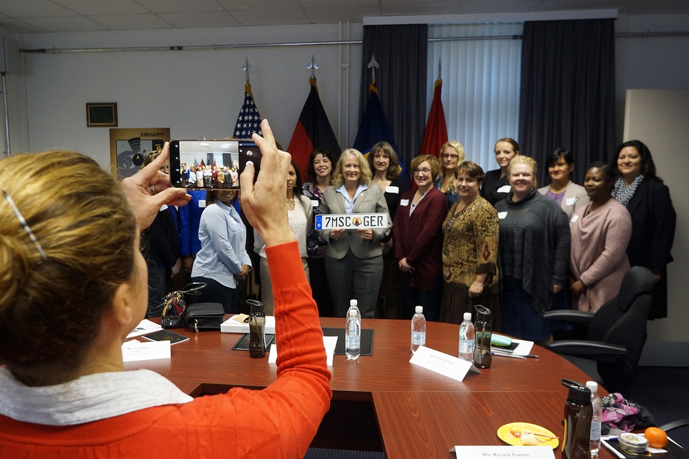 Hollyanne Milley visits Army Reserve families in Germany