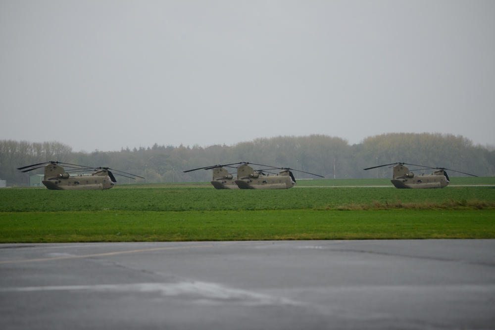 Display of 1ACB Helicopters heading for Atlantic Resolve