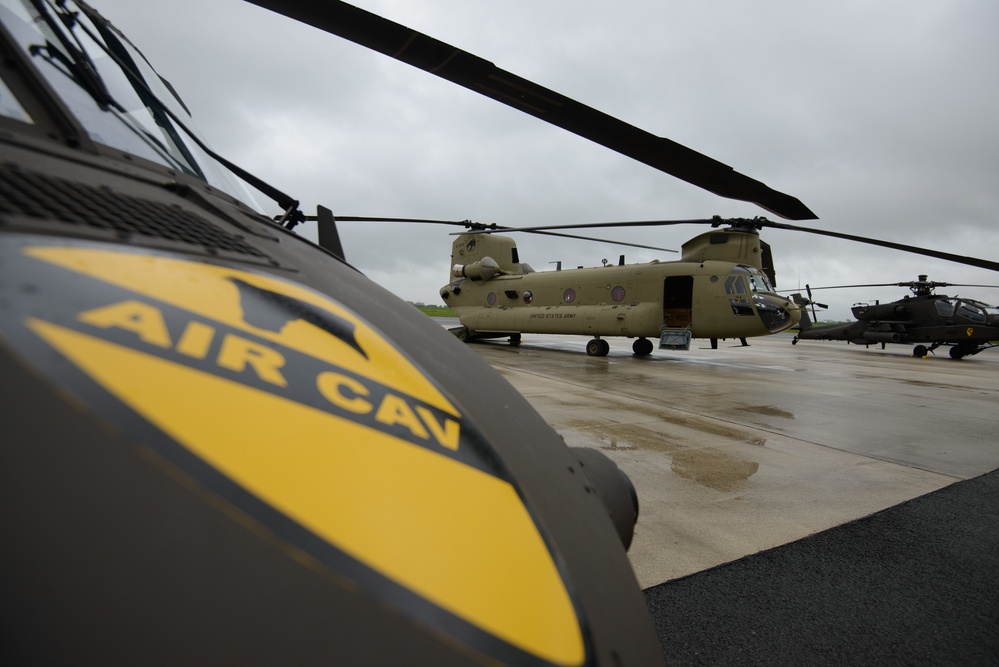 Display of 1ACB Helicopters heading for Atlantic Resolve