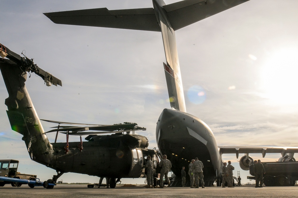 Ohio Army National Guard Black Hawks on the way to Puerto Rico