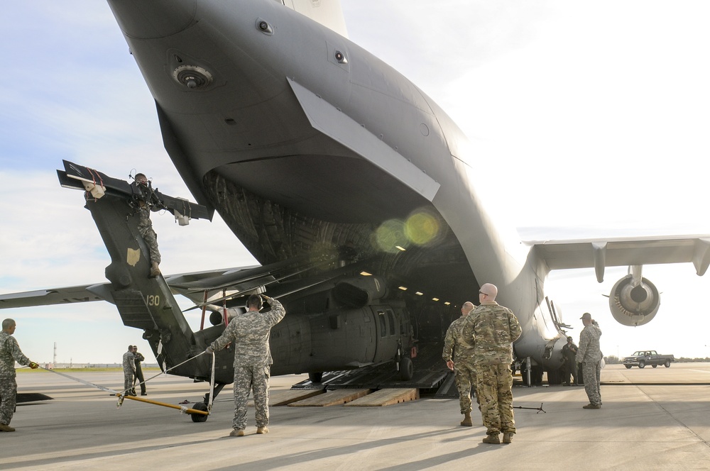 Ohio Army National Guard Black Hawks on the way to Puerto Rico