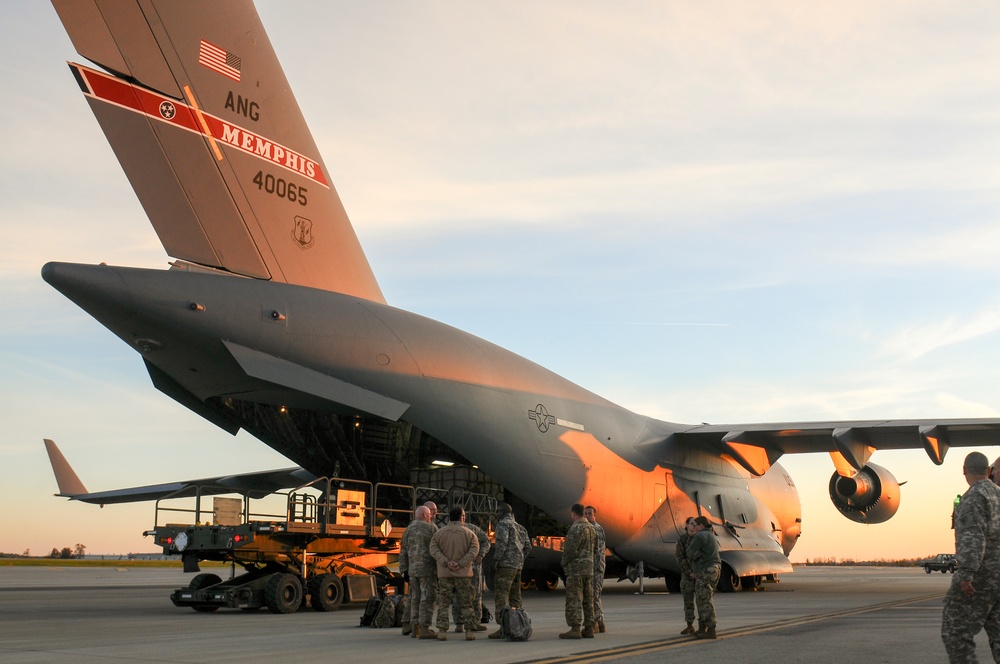 Ohio Army National Guard Black Hawks on the way to Puerto Rico