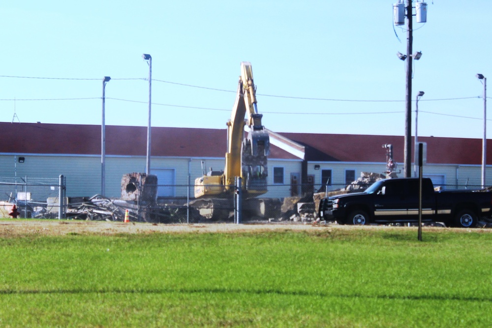 Contractors remove decades-old buildings on Fort McCoy's cantonment area