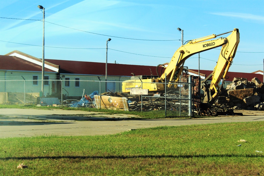 Contractors remove decades-old buildings on Fort McCoy's cantonment area