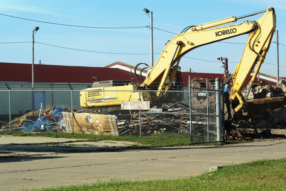 Contractors remove decades-old buildings on Fort McCoy's cantonment area