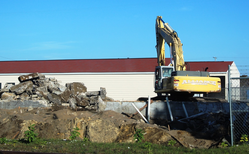 Contractors remove decades-old buildings on Fort McCoy's cantonment area