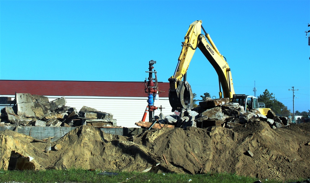 Contractors remove decades-old buildings on Fort McCoy's cantonment area