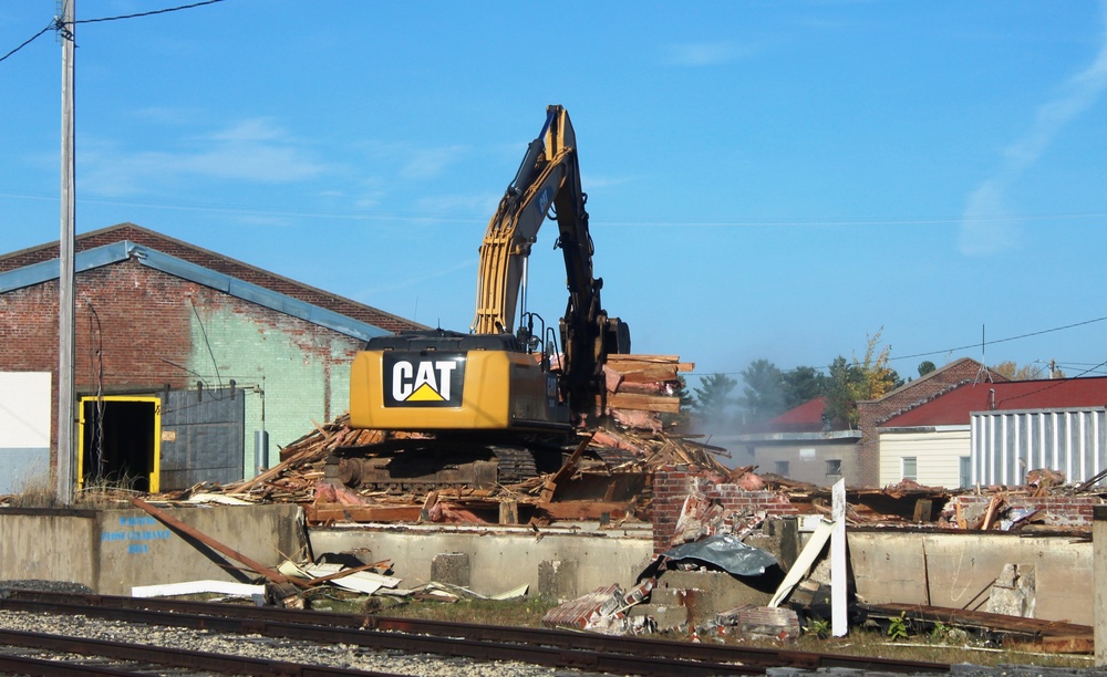 Contractors remove decades-old buildings on Fort McCoy's cantonment area