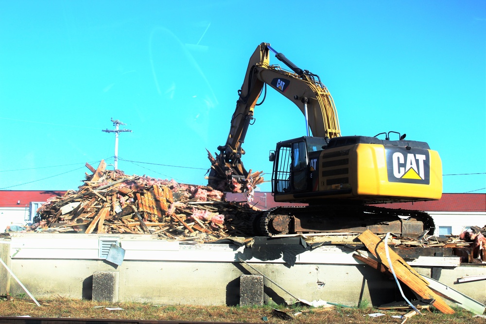 Contractors remove decades-old buildings on Fort McCoy's cantonment area