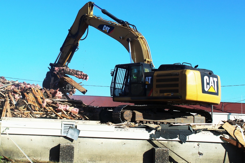 Contractors remove decades-old buildings on Fort McCoy's cantonment area