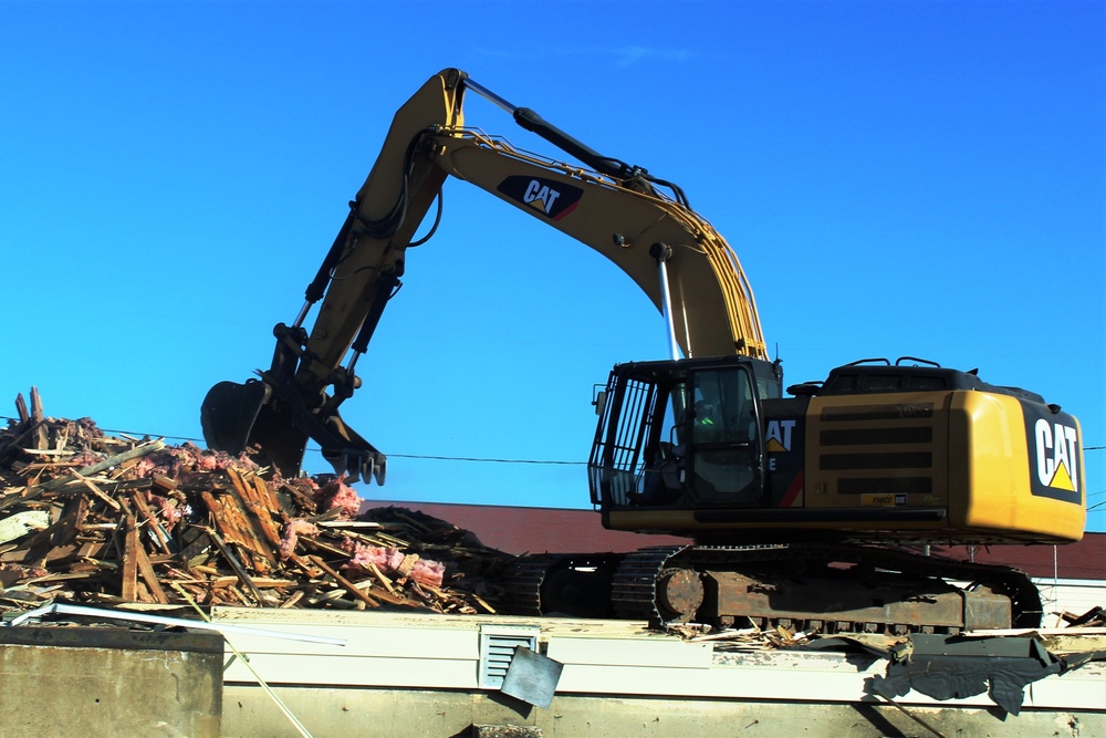 Contractors remove decades-old buildings on Fort McCoy's cantonment area