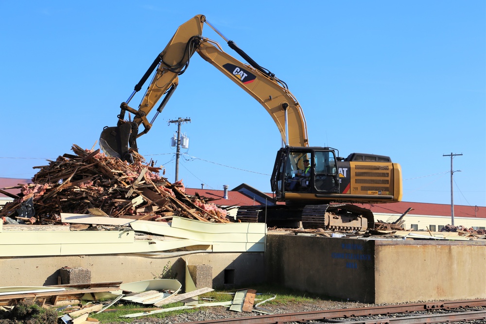 Contractors remove decades-old buildings on Fort McCoy's cantonment area